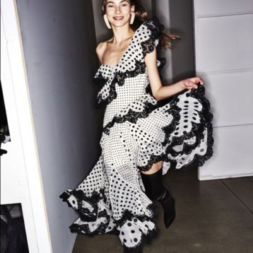 Zimmermann Rife Dally Lace Polka Dot Max Dress - Picture 7 of 9